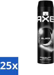 Deodorante Spray Nero 200 ml - Confezione in Bulk - 25 pezzi