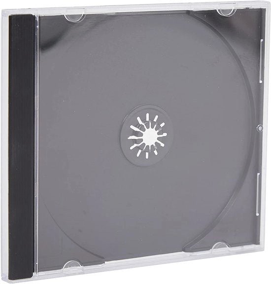25 x Scatola per CD singola in plastica nera - Imballata singola