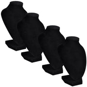 Busto Nero Portagioielli Collane 4 pz in Flanella 9x8,5x15 cm CFW6719421