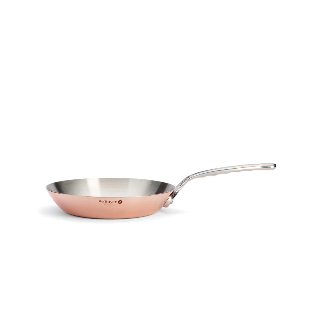 DE BUYER 6224.24 Prima Matera Padella in Rame e Acciaio Inox 24 cm compatibile induzione colore Rame