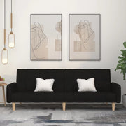 Divano Letto a 2 Posti-Sofa Letto 2 Posti-Daybed Nero in Tessuto 154643