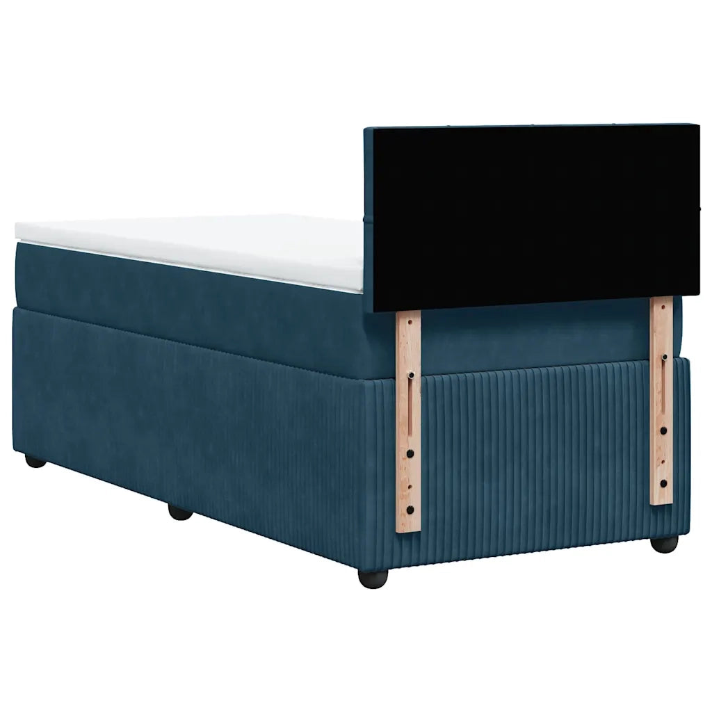 Giroletto a Molle con Materasso Blu 100x200 cm in Velluto 3287666