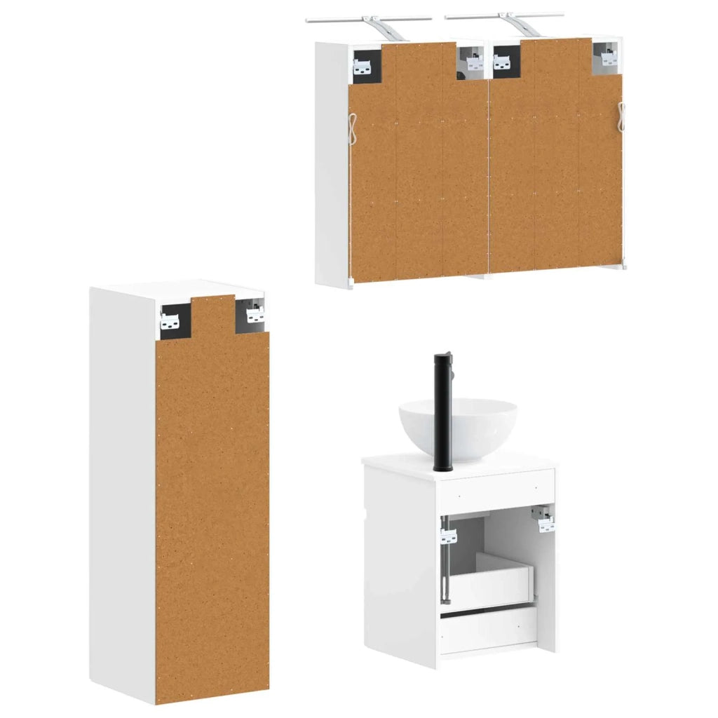 Set di mobili per il bagno 4 pz Bianco 3407463