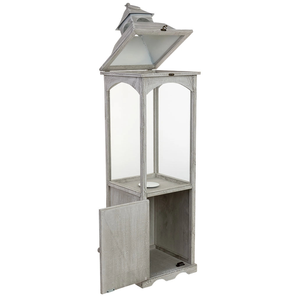 Lanterna in legno 30x30x112h cm