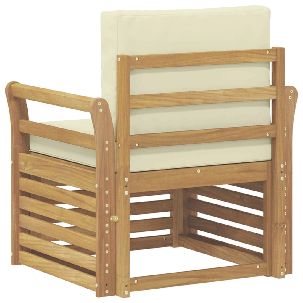 Set di divani da esterno Poliestere Bianco 3439097