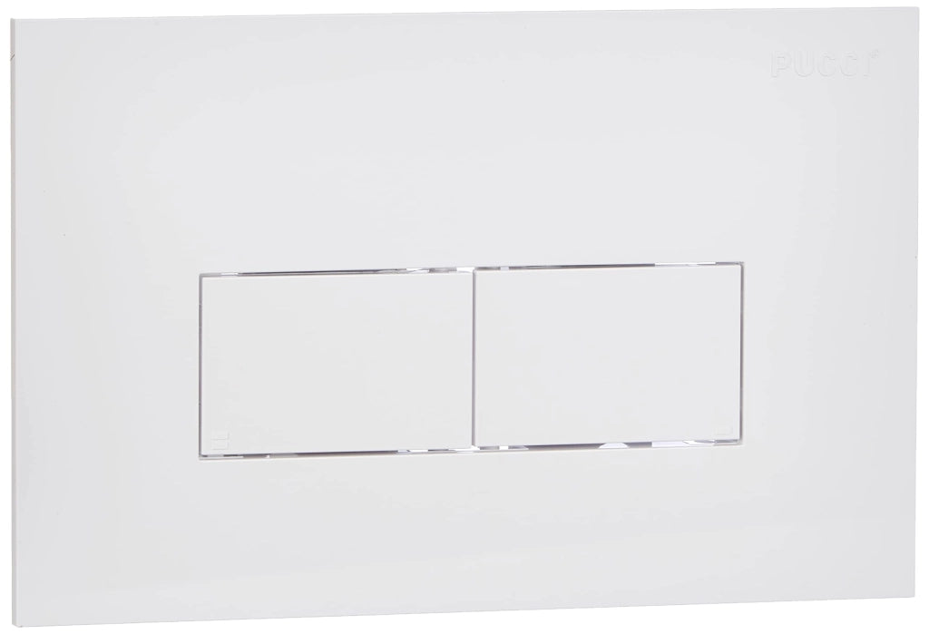 Placca 2 Tasti Modello Eco Linea Bianca Pucciplast
