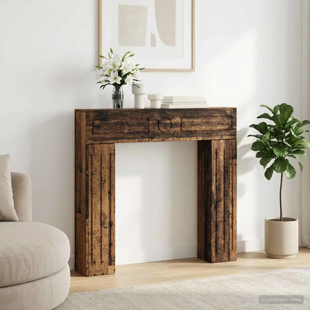 Cornice per camino Legno antico 102 x 18 x 100,5 cm 8006613