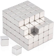 Magnetici neodymium 110 pezzi, forti, 5 x 5 x 5 mm, magneti mini per bacheche, lavagna e foto.