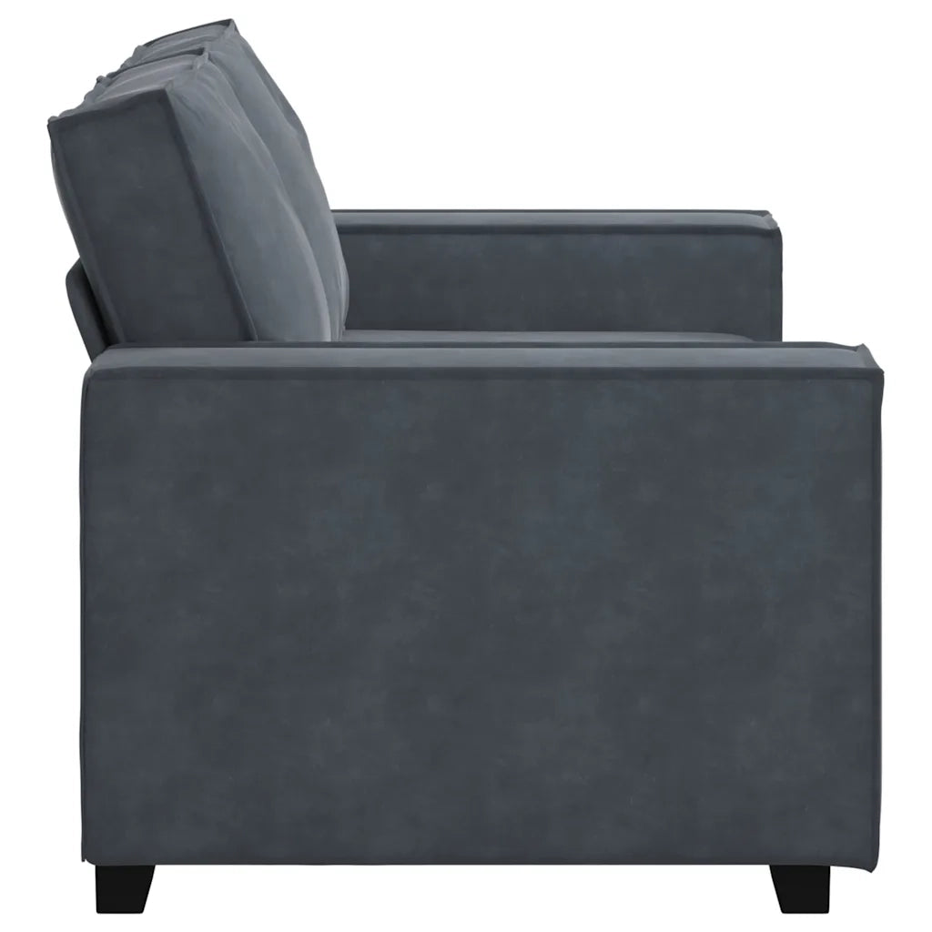 Divano a 2 Posti grigio scuro 160x78x84 cm in Velluto 4105011