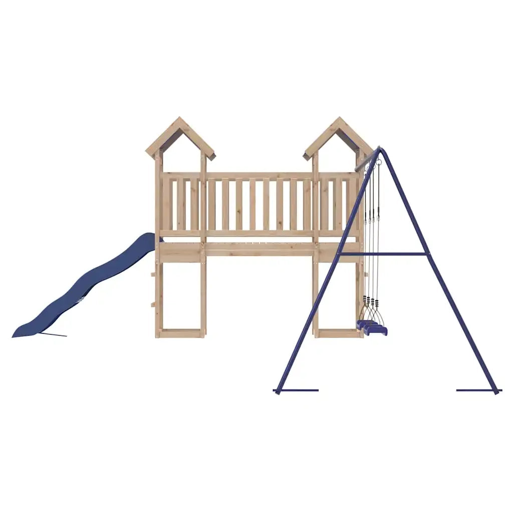 Set da Gioco da Esterno in Legno Massello di Pino