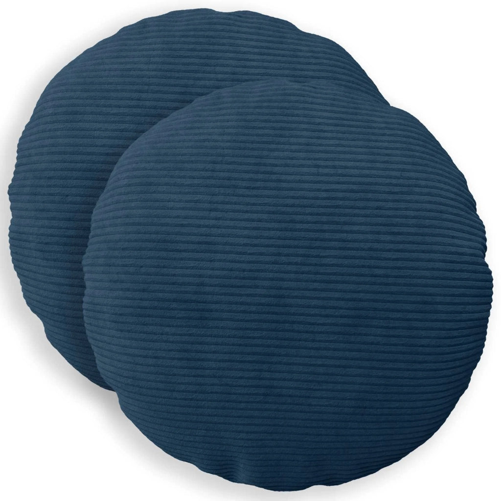 Federa 2 pcs HEERLEN Blu navy Ø 40 cm corduroy 922285