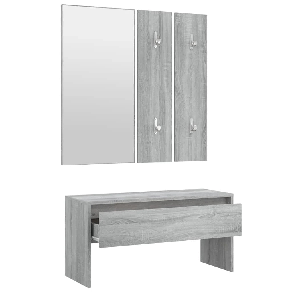 Set di mobili da ingresso in legno ingegnerizzato Sonoma grigio 02_0010787