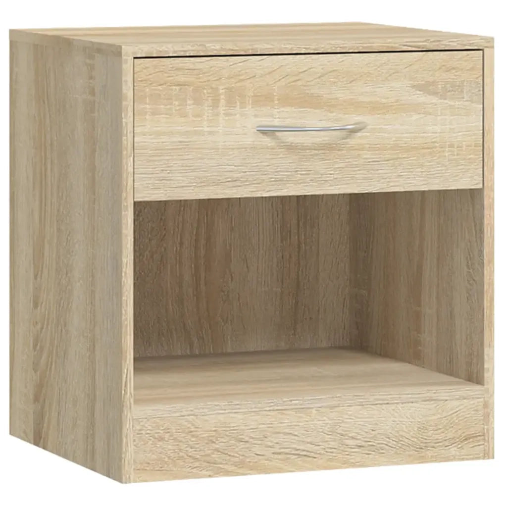Comodini 2 pz con Cassetto Colore Rovere 242546