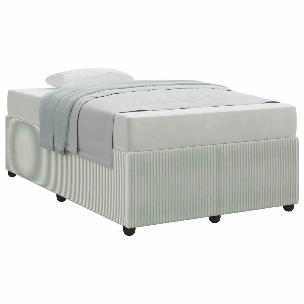 Letto matrimoniale | Letto per adulti | Struttura del letto Grigio chiaro 120 x 200 cm Tessuto
