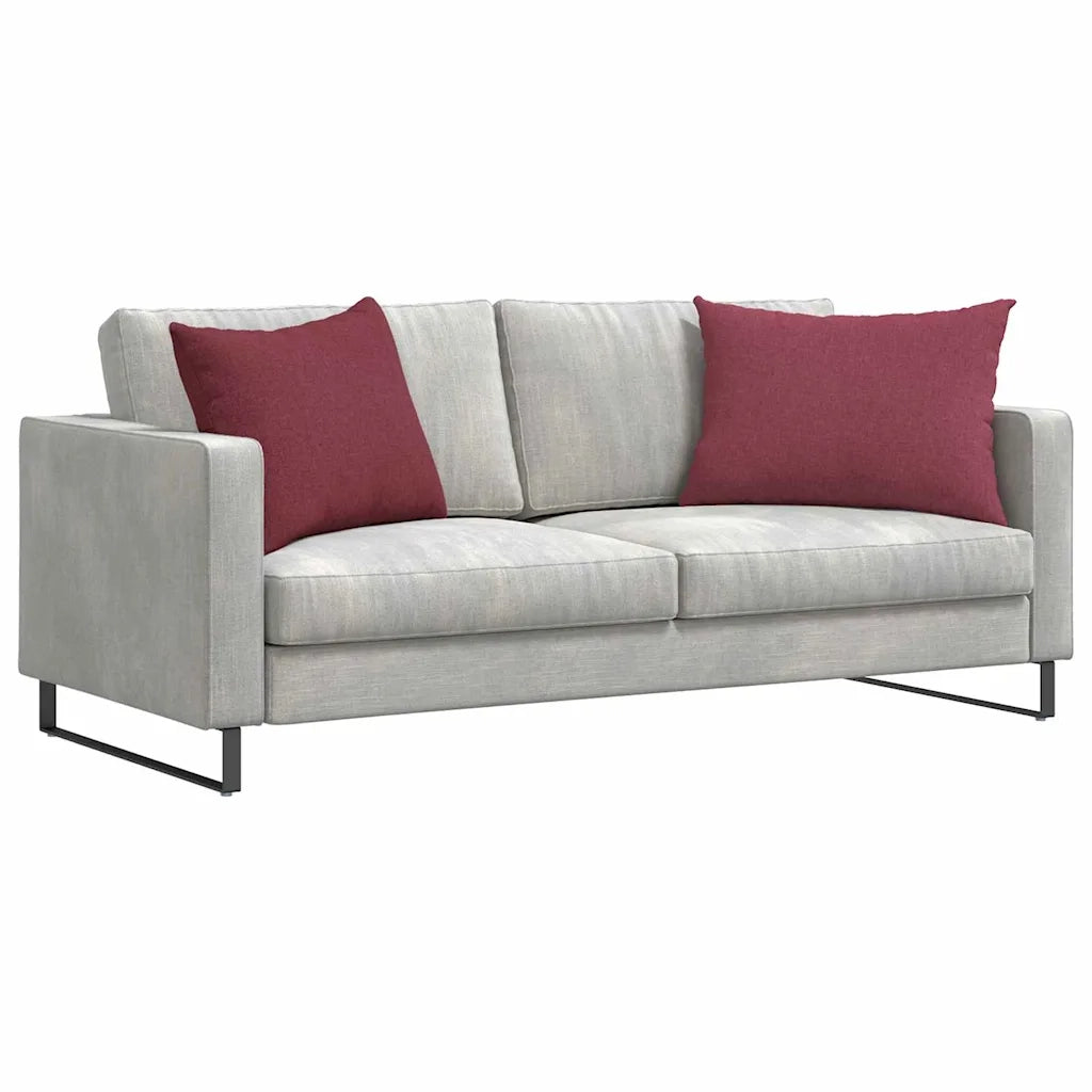 Cuscini da Divano 2 pz-Set di 2 Cuscini per Sofa Rosso Vino 70 x 50 cm Tessuto
