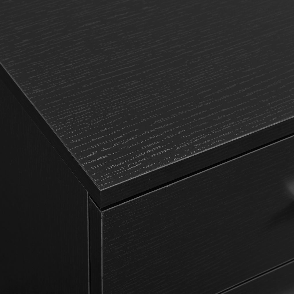 Comodino con 3 Cassetti 45 x 34 x 50 cm - Nero [en.casa]