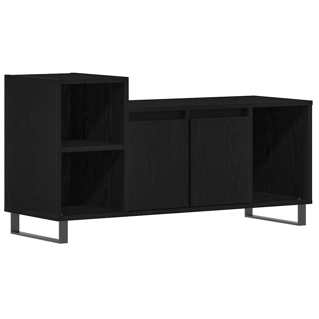 Set mobile TV Rovere Nero 100 x 35 x 55 cm Legno multistrato 862970