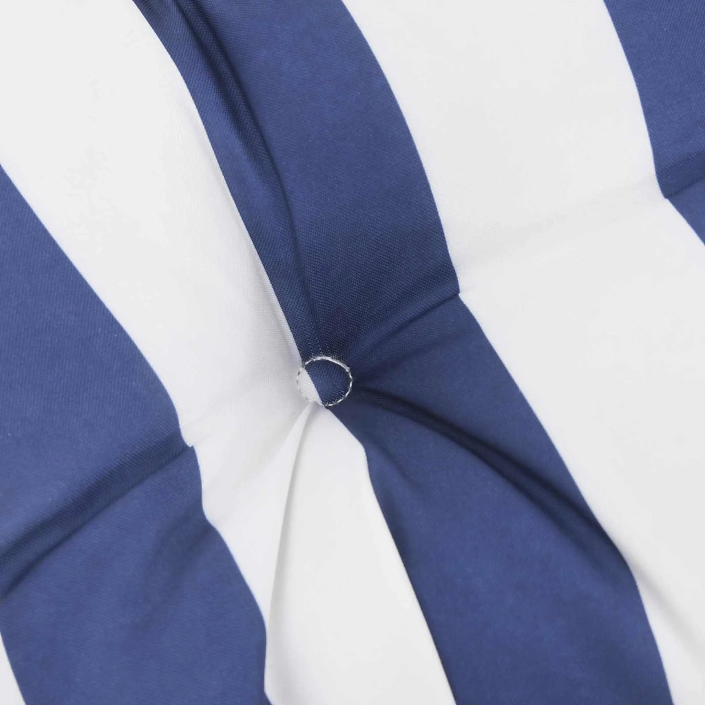 Cuscino da Esterno 4 pcs Blu e Bianco 120 x 50 x 7 cm Tessuto 42040528
