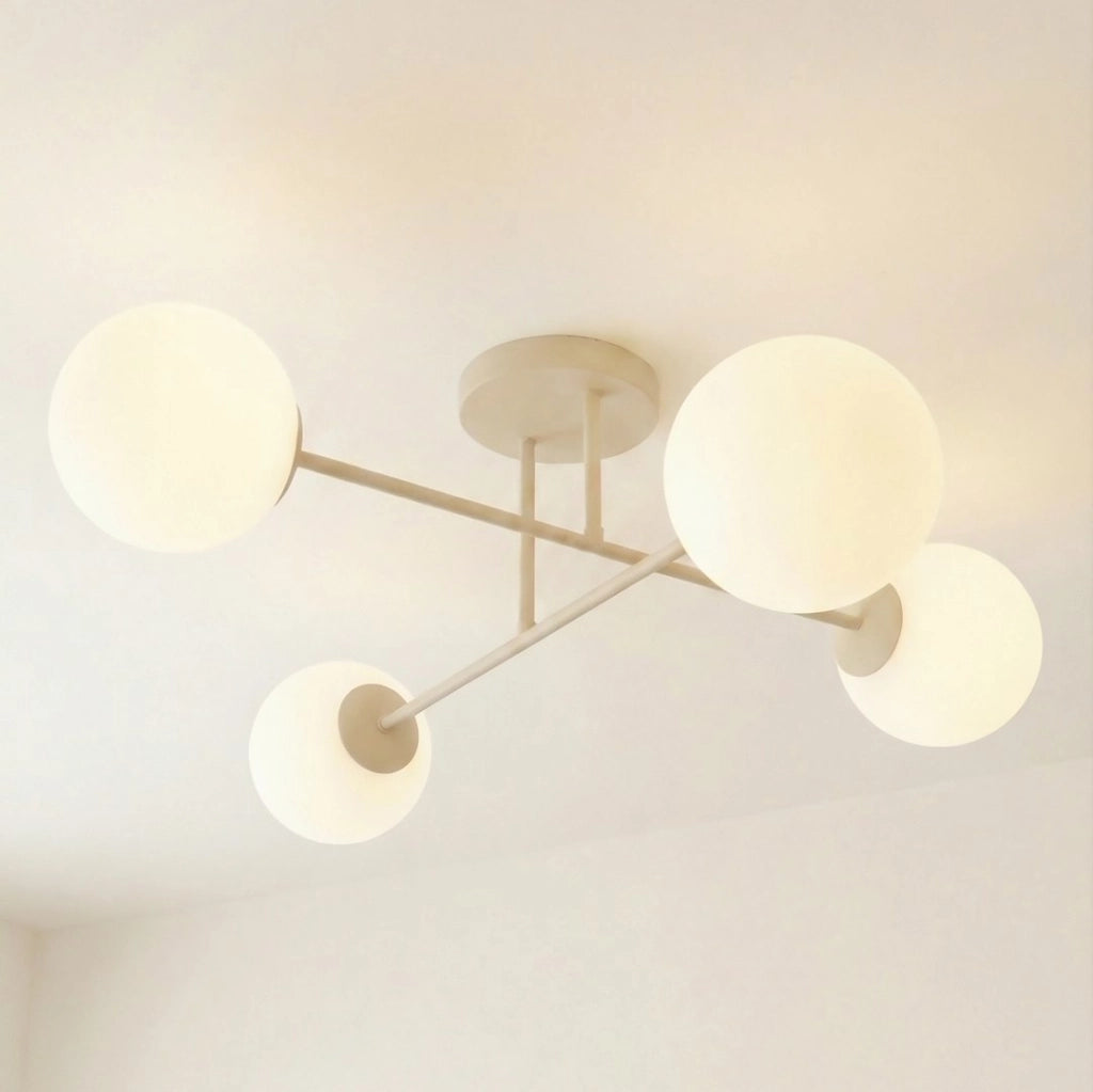 Plafoniera ROMA a sfere 4xE14 beige bianca Emibig