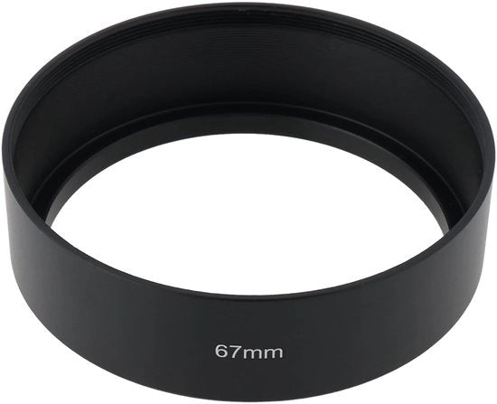 Supporto per Lenti in Alluminio Leggero - Adatto per Filter 67mm - Protezione contro Scalfi/Polvere/PIoggia - Altezza 24mm - Dimensione Esterna 74.5mm - Per Lenti a Campo Full-Frame - Copertura per Lenti