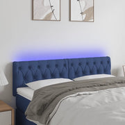 Testiera a LED-Testata con LED Blu 160x7x78/88 cm in Tessuto