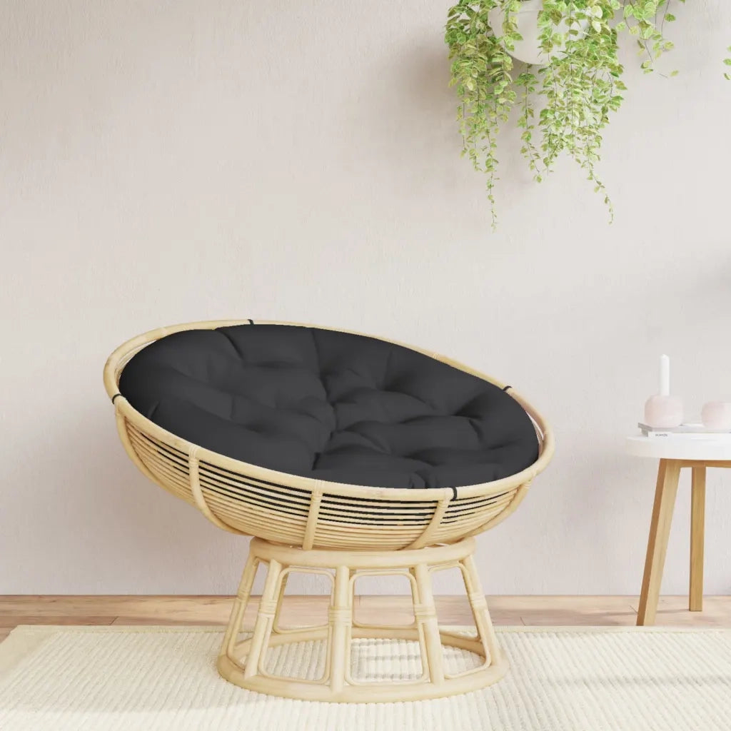 Cuscino Rotondo Nero ? 100x11 cm in Tessuto Oxford