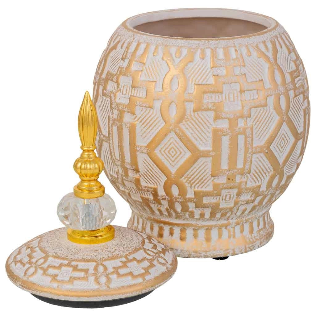 Vaso in ceramica dorata, D16x29h cm