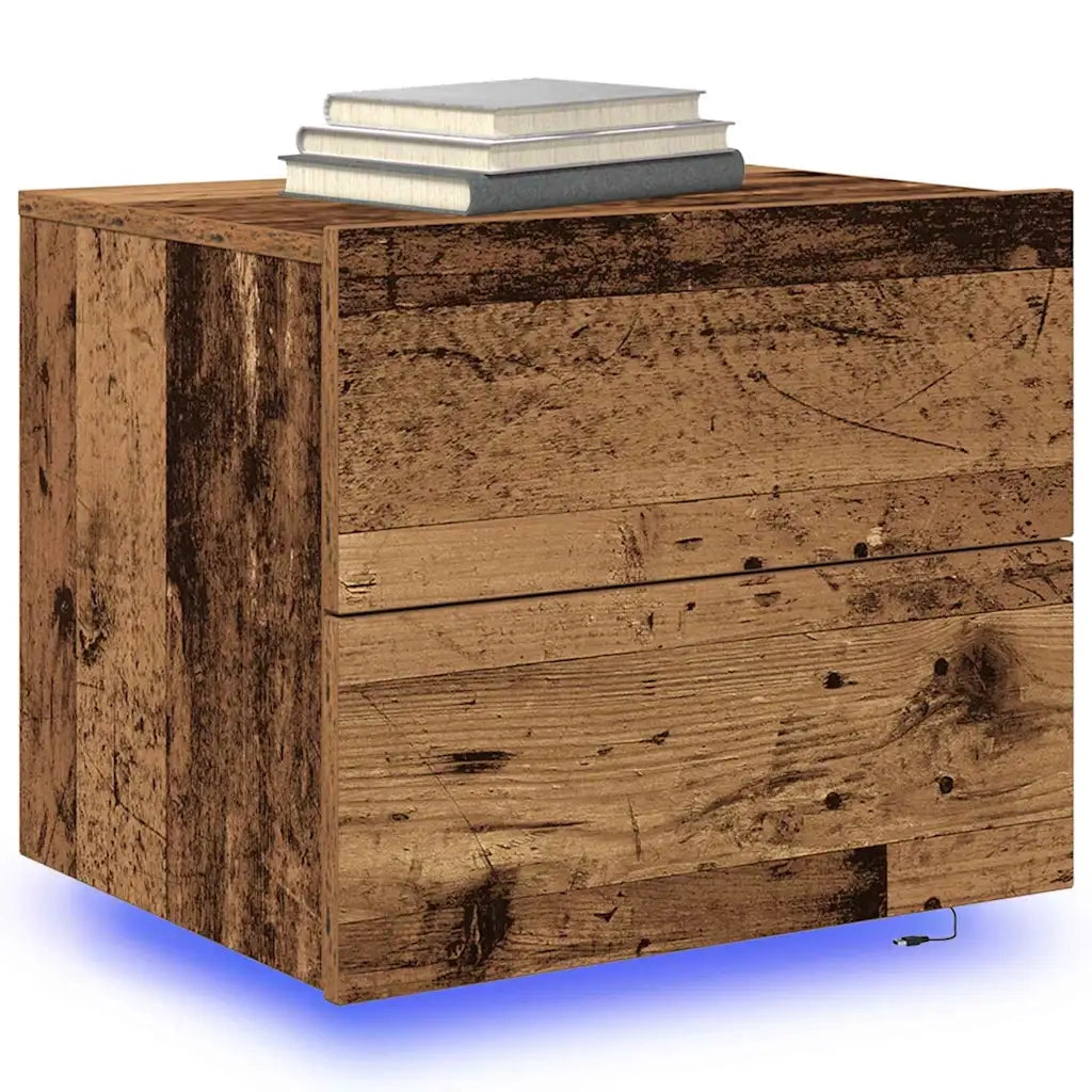 Armadio da Notte con cassetto Legno vecchio 50 x 39 x 41 cm 863072
