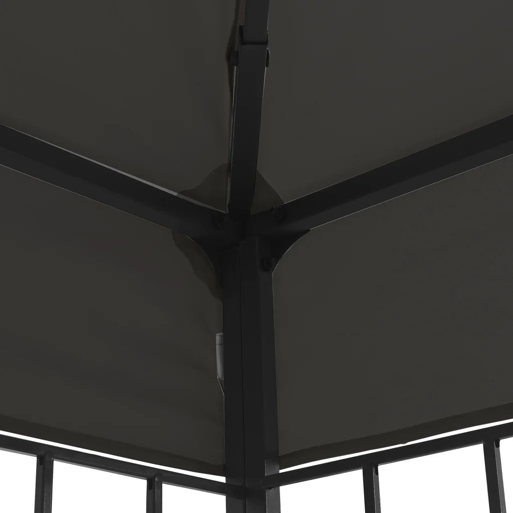 Gazebo | Pergolato con Stringa di Luci LED 3x3 m Antracite