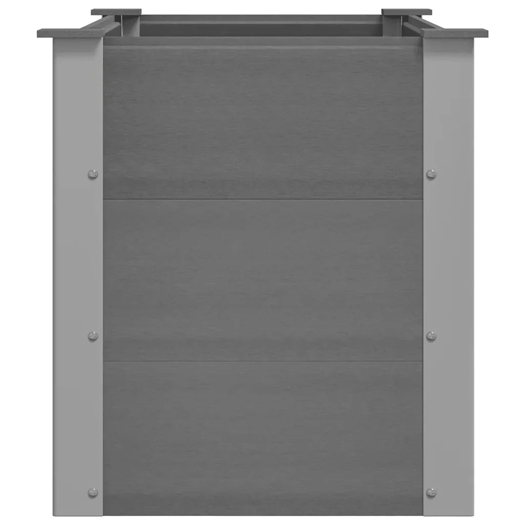 Letto Rialzato da Giardino in WPC 100x50x54 cm Grigio 43603