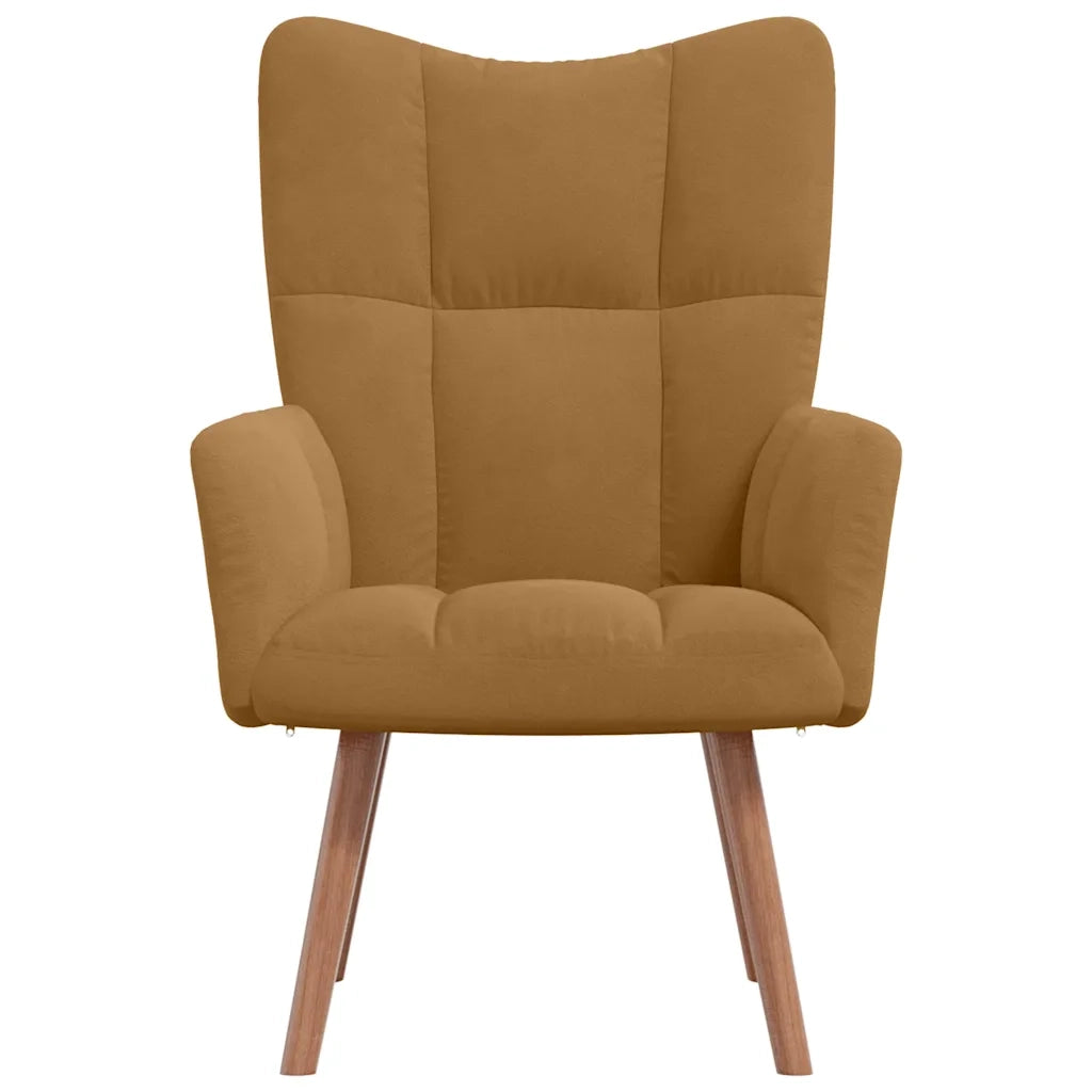 Sedia Relax Marrone in Velluto 328059