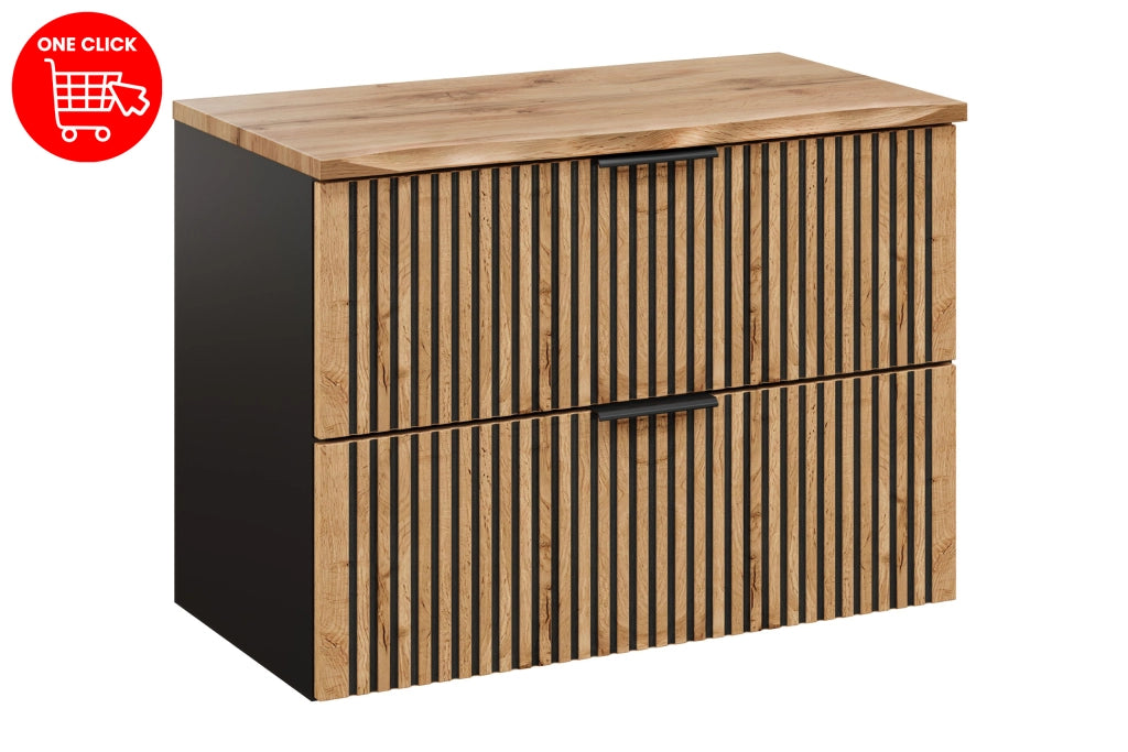 Set mobili bagno 80 cm con piano Xilo 80 x 1401 x 46 cm