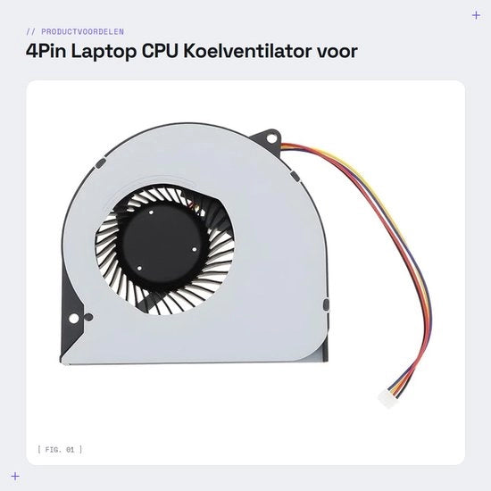 Ventilatore di raffreddamento per processore laptop a 4 pin per Dell Inspiron