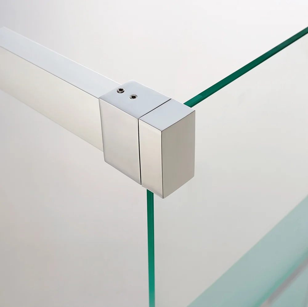 Box doccia angolare BASIC fisso + scorrevole + laterale fisso 120x80 cm (115-120/76,5-79) nichel spazzolato vetro Frost