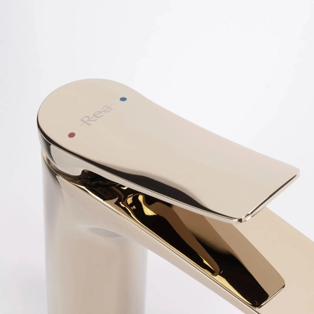 Rubinetto Per Lavabo Premium Rea Vision Gold Low
