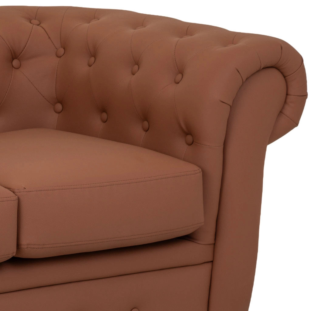 Divano in mousse color moka 199x82x76h cm