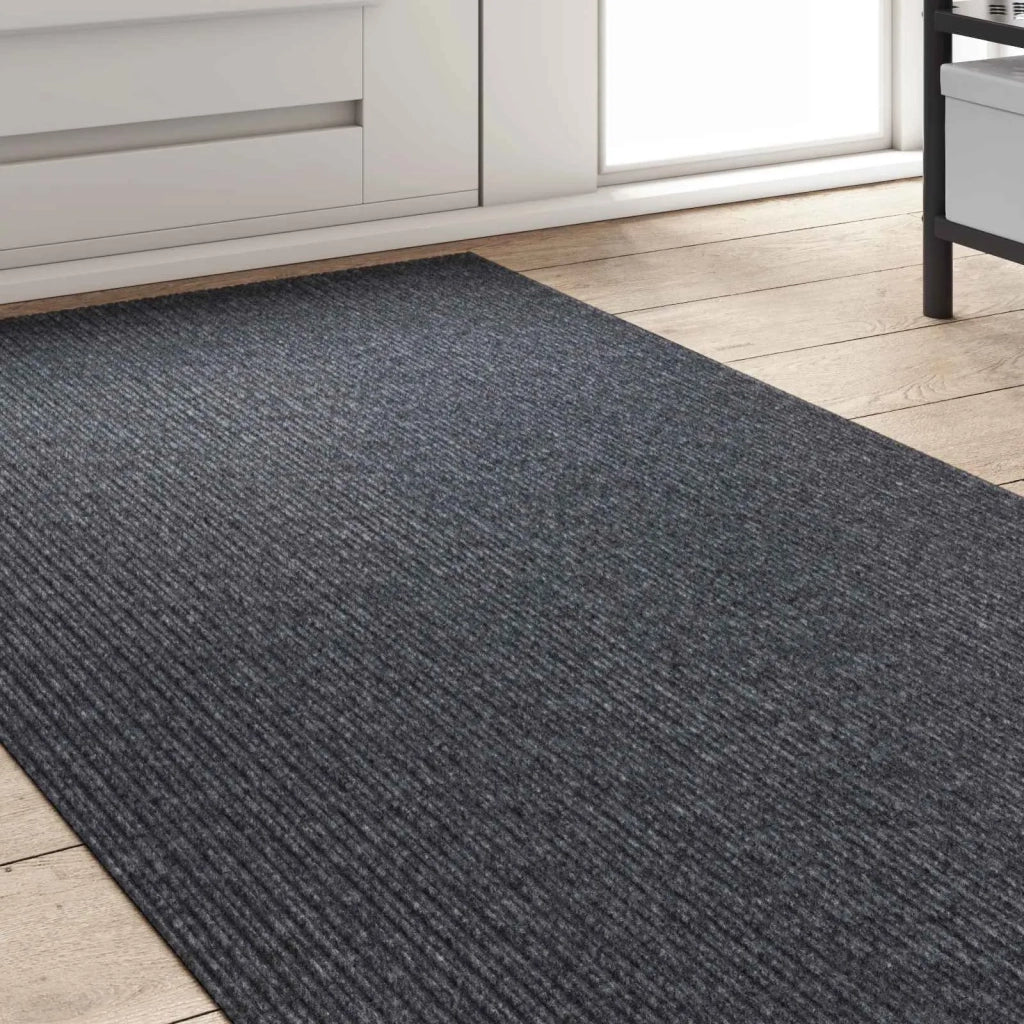 Runner in Moquette | Runner Tappeto Grigio 80 x 300 cm Tessuto