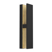 Applique Esterno Moderna Costorio Alluminio Marrone E Nero Led