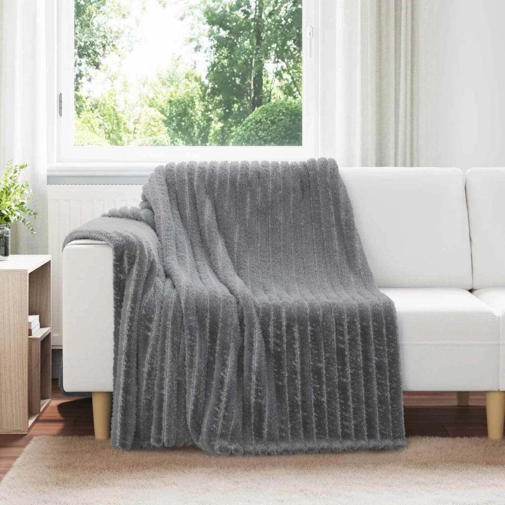 Coperta Grigio scuro 200 x 150 cm Panno 42016830