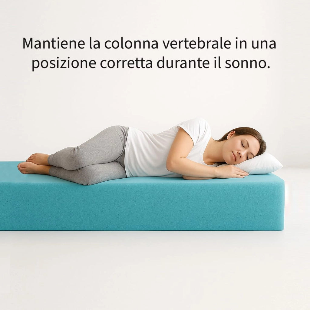 Materasso ortopedico semi rigido francese 140x200 in Water Foam ALTO 25 CM. Materasso di base robusta con Rivestimento anallergico sfoderabile. Materasso Made in Italy 100%