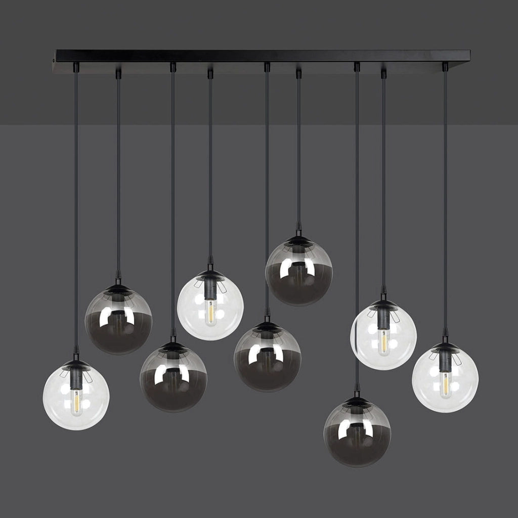 Lampadario Emibig COSMO 9 luci E14 nero multicolor