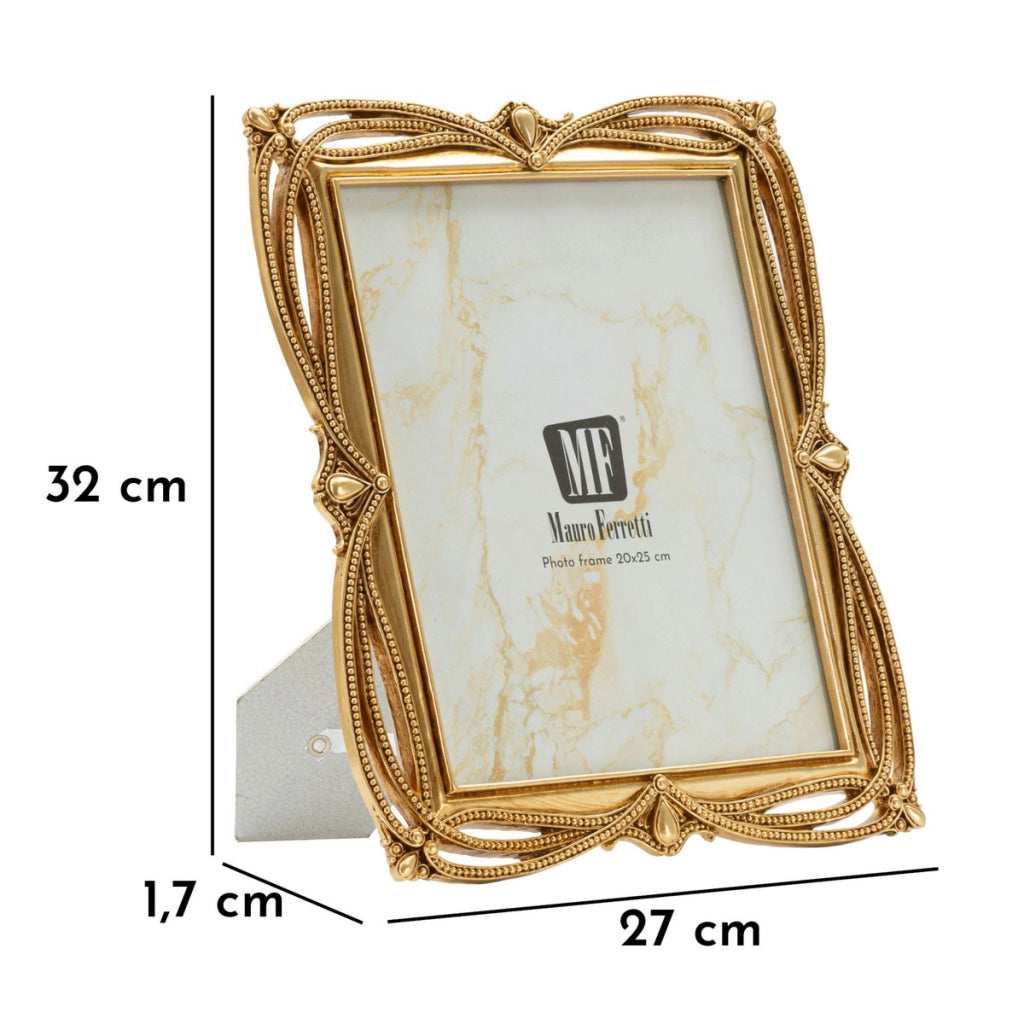 Cornice portafoto Line oro dal profilo lineare 20x25 cm