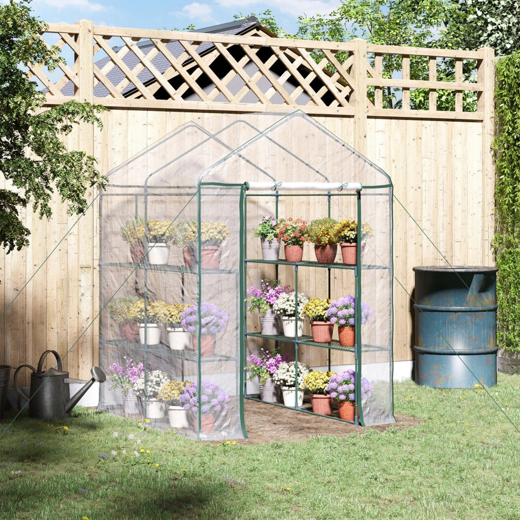 Serra da Giardino in PVC con Scaffali ¨C Minimal ¨C 143x143x195 cm