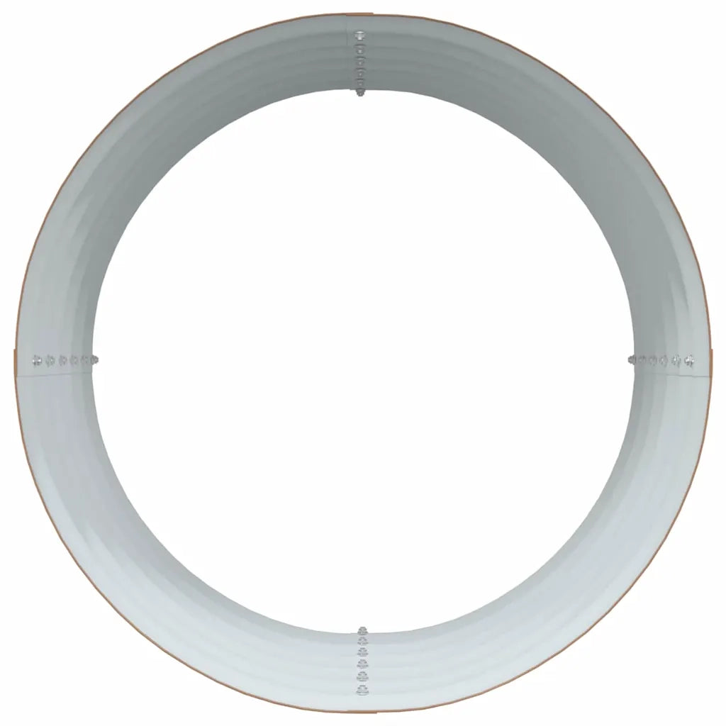 Fioriere | Cassetta per fiori | Letto Rialzato Marrone 80 x 80 x 44 cm Acciaio