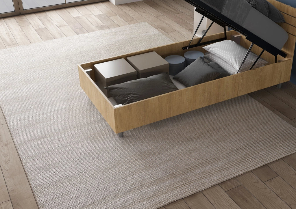 BS COM Letto singolo contenitore 80x200 testata dritta quercia