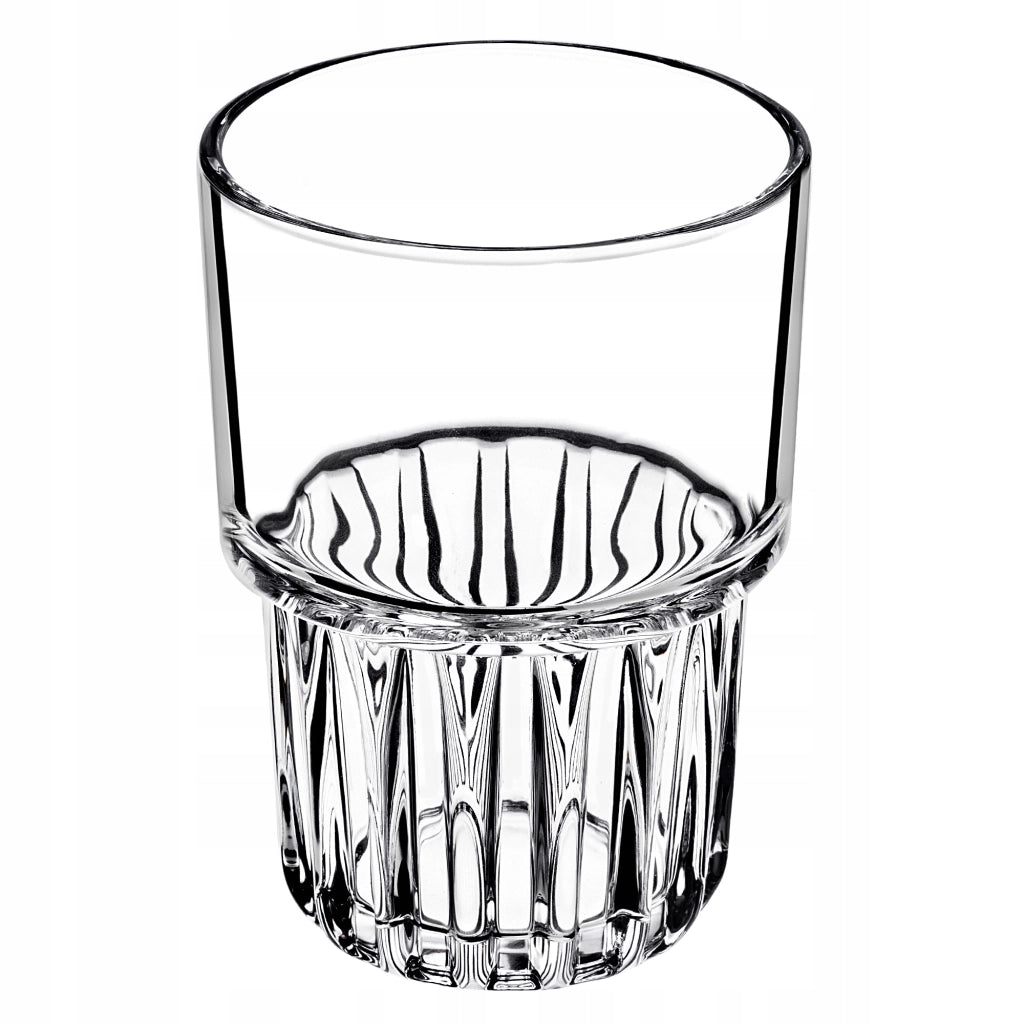 Set di 6 bicchieri KADAX per bevande fredde da 320 ml con superficie a coste.