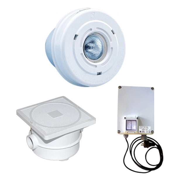 Componenti Del Kit 2 Mini proiettori led Bianco - Per Illuminazione Piscina in Cemento E Liner Numero pezzi: 3