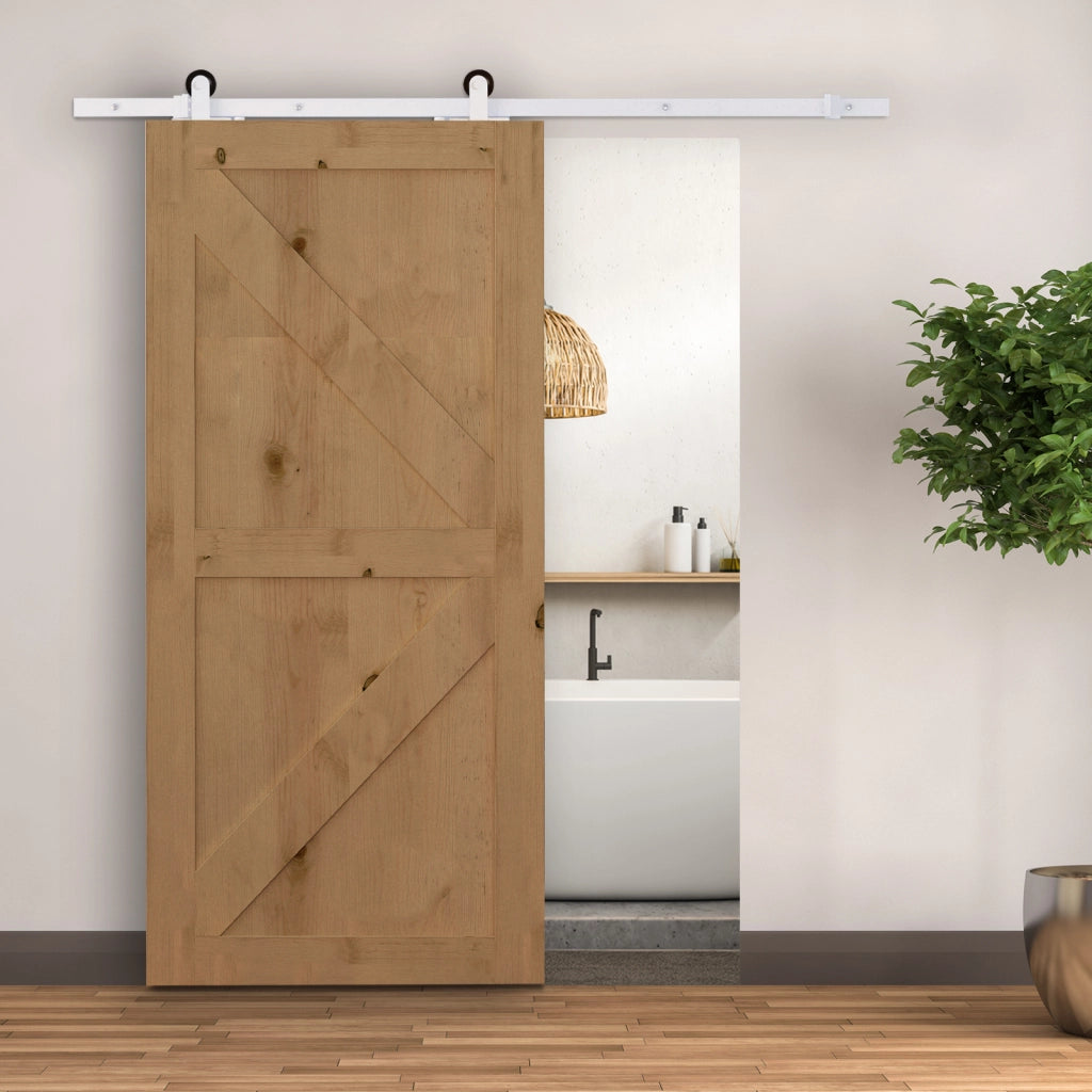 Kit Binario Porta Scorrevole ¨C Xylo ¨C 183cm Bianco con Rotelle