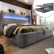 letto idraulico lino grigio 180 x 200 cm