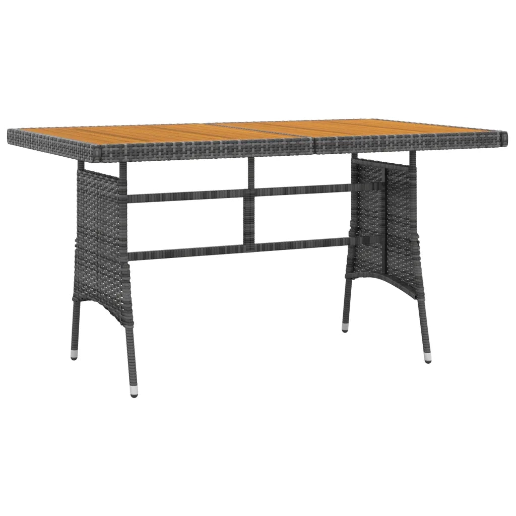 Set da Pranzo per Esterni 5 pz in Polyrattan Grigio 3120104